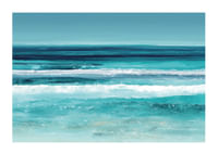 Le calme de la mer se répand en douces nuances de bleu.-1