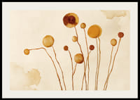 Elegant brown flowers dance against a warm background-2