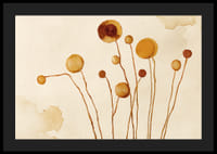 Elegant brown flowers dance against a warm background-4