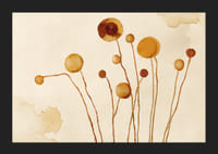 Elegant brown flowers dance against a warm background-5