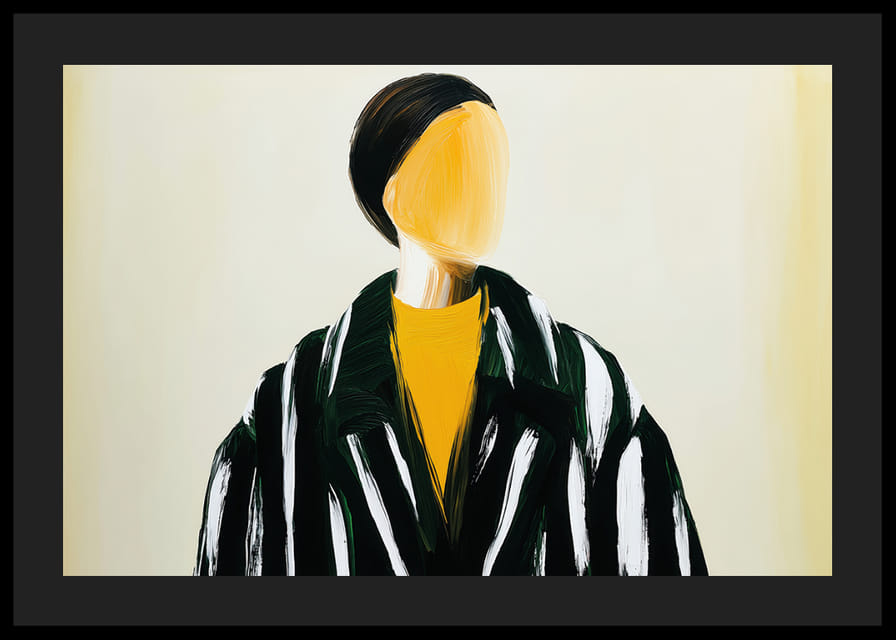 Artistiek portret met opvallende strepen en minimalisme-12