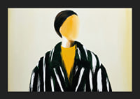 Artistic portrait with bold stripes and minimalism-5