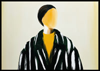 Artistic portrait with bold stripes and minimalism-6