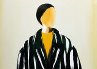 Artistiek portret met opvallende strepen en minimalisme-3