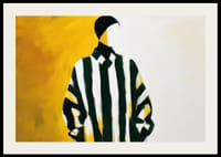 Stilfuld poster med grafisk silhuett i gult och svartvitt-2