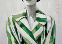 Groengestreepte elegantie ontmoet modern minimalisme-3