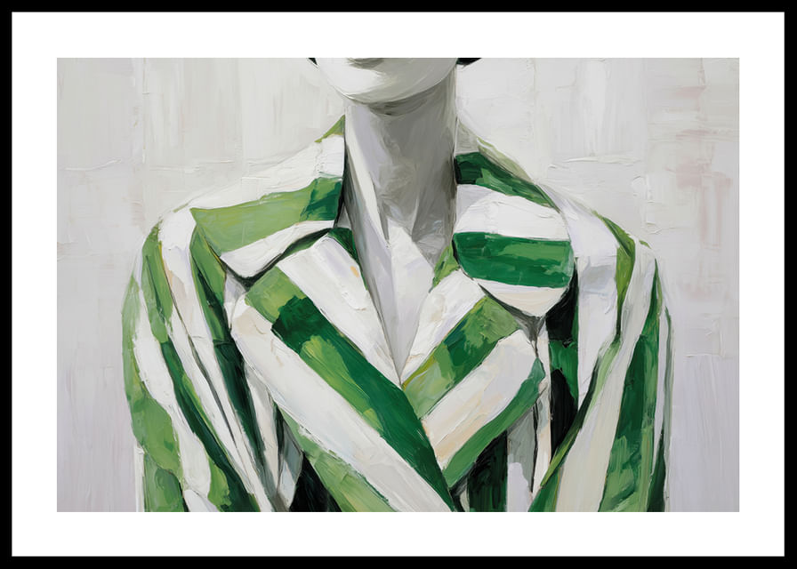 Groengestreepte elegantie ontmoet modern minimalisme-12