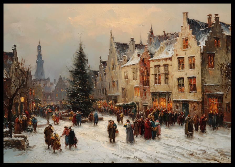 Jarmark bożonarodzeniowy pełen serdecznej społeczności i błyszczących płatków śniegu-12