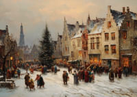 Jarmark bożonarodzeniowy pełen serdecznej społeczności i błyszczących płatków śniegu-3