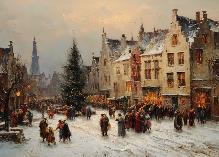 Jarmark bożonarodzeniowy pełen serdecznej społeczności i błyszczących płatków śniegu-12