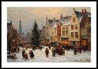 Jarmark bożonarodzeniowy pełen serdecznej społeczności i błyszczących płatków śniegu-0