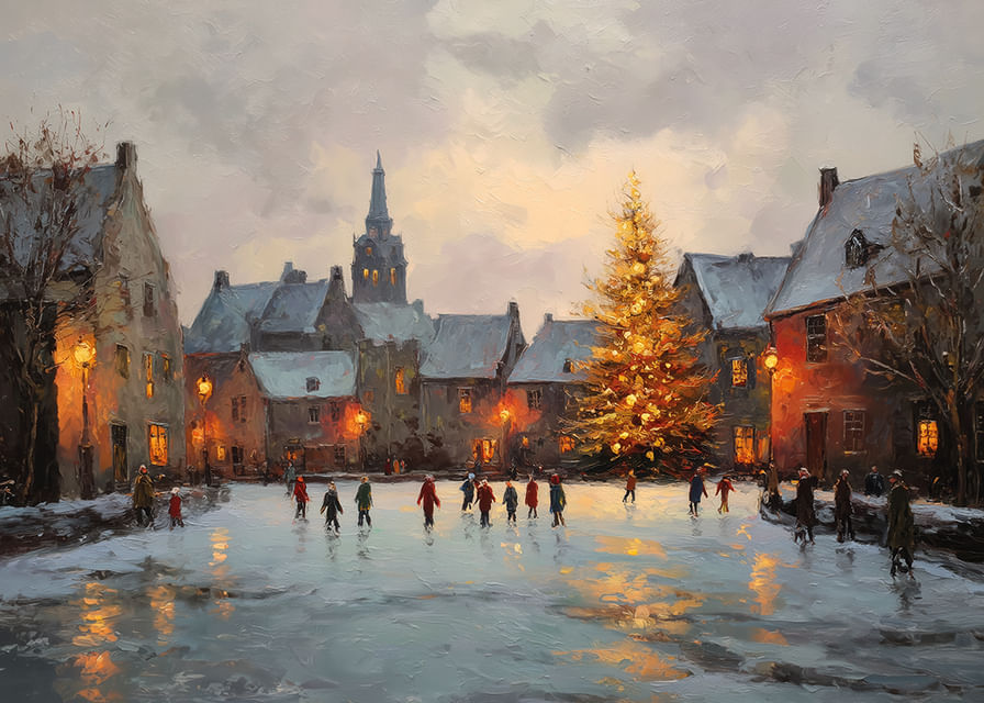 Magiczny zimowy wieczór z lodowiskiem i świątecznymi iluminacjami-12