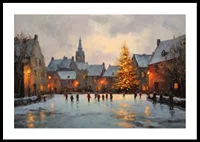 A magical winter evening with ice skating and Christmas lights-0