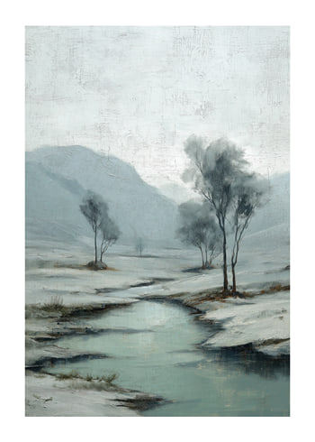 Plagát Mystical Winter Stream