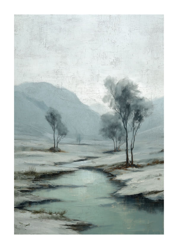 Poster Mystical Winter Stream