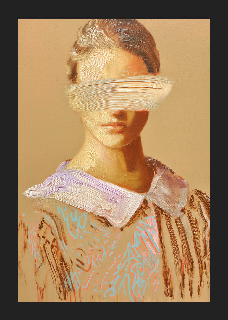 En fängslande bild med dämpade toner och mystisk elegans-12