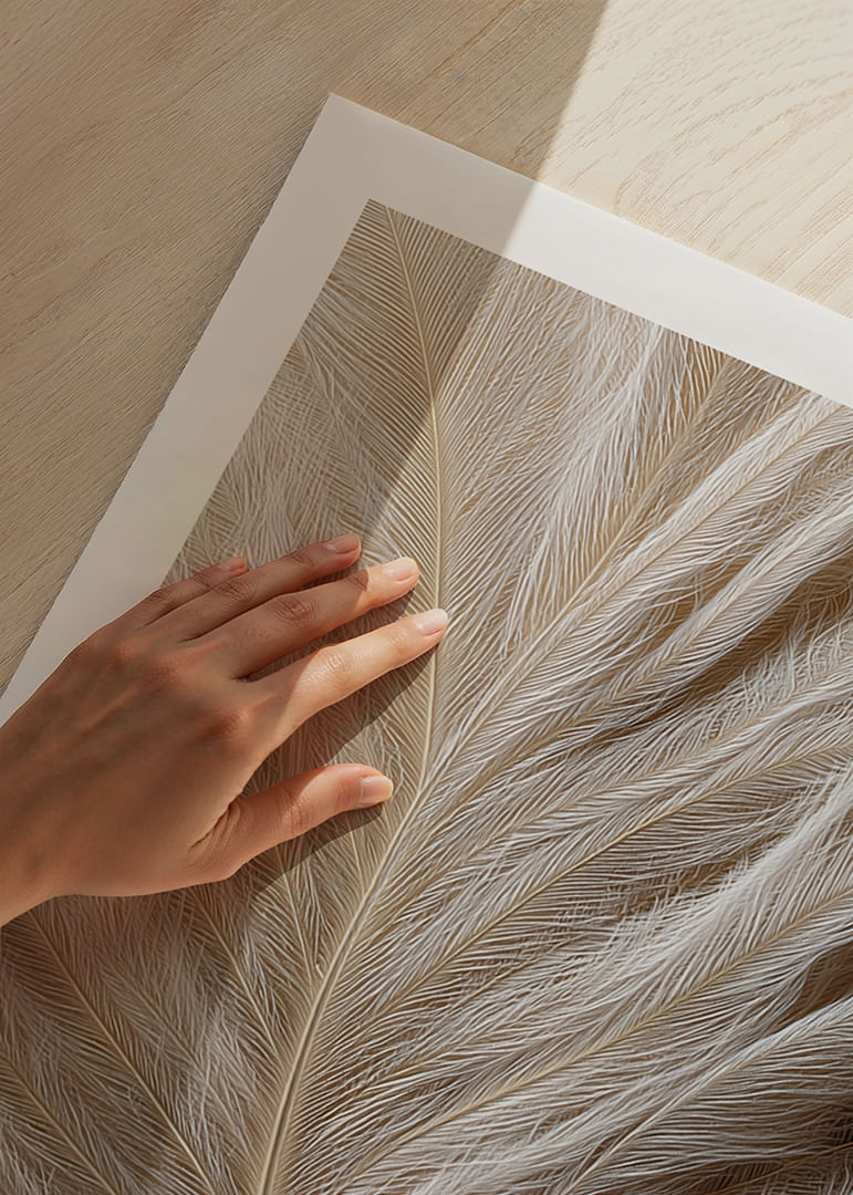 Plumas suaves se deslizan en una composición de ensueño-12