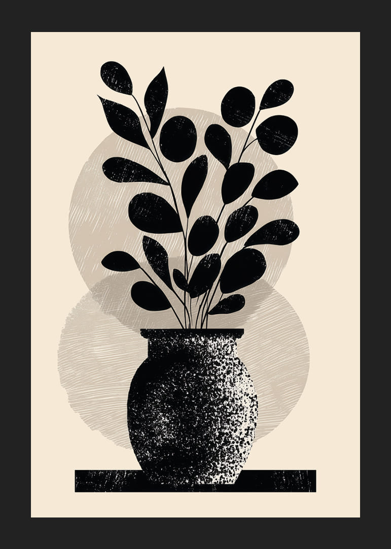 Elegant växt i svartvitt ger rummet stil och lugn-12