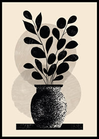 Une plante élégante en noir et blanc confère à la pièce style et sérénité.-6