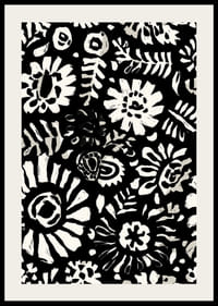 Exotiska flora i svartvitt skapar dramatisk kontrast-2