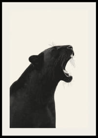 Black panther roars with strength and elegance against light background-2