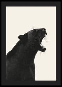 Black panther roars with strength and elegance against light background-4