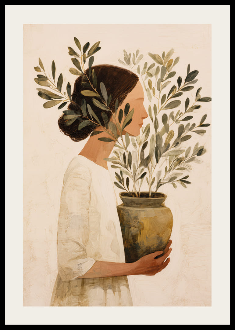 En kvinna smälter samman med naturens skönhet och lugn-12