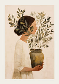 En kvinna smälter samman med naturens skönhet och lugn-3