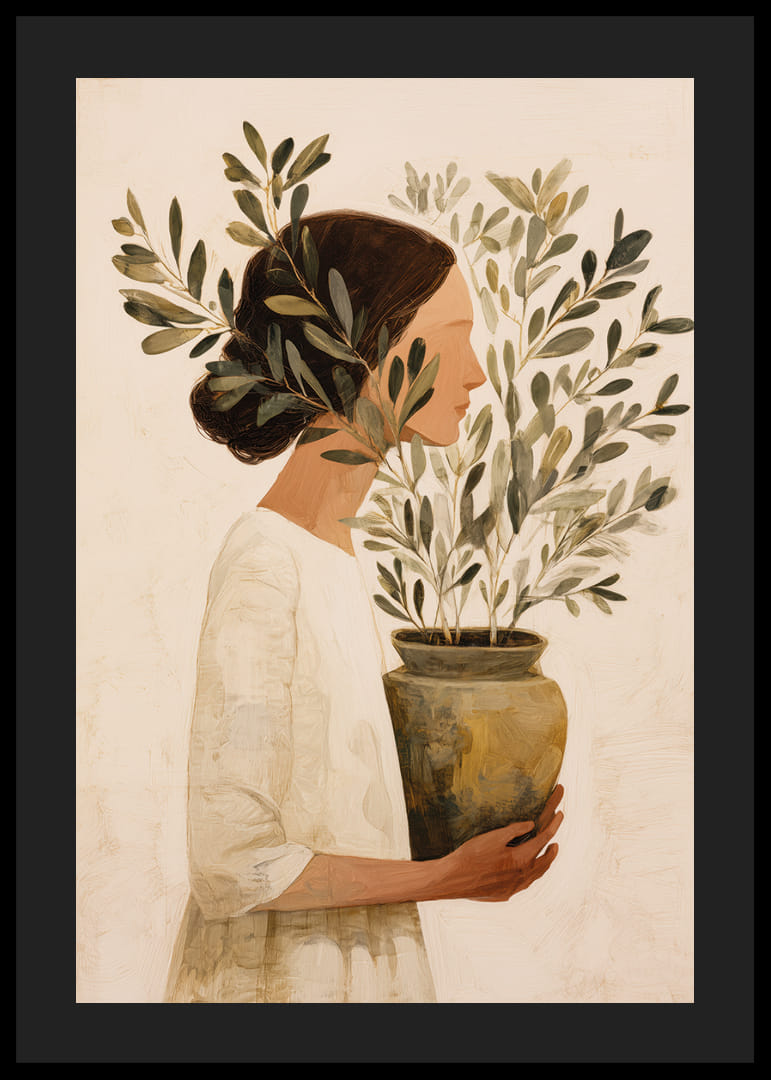 En kvinna smälter samman med naturens skönhet och lugn-12