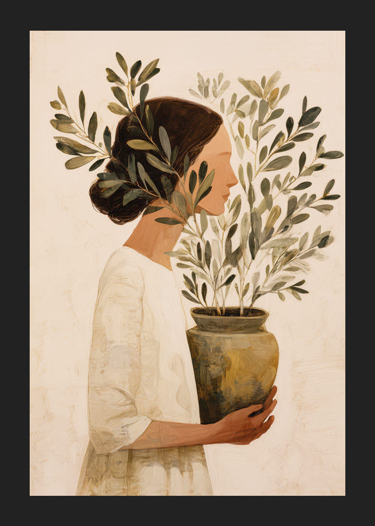 En kvinna smälter samman med naturens skönhet och lugn-12