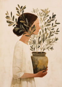 Una mujer se funde con la belleza y la tranquilidad de la naturaleza.-3