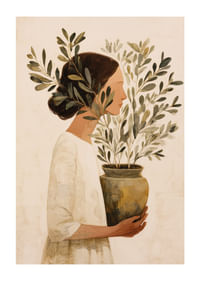 Una mujer se funde con la belleza y la tranquilidad de la naturaleza.-1