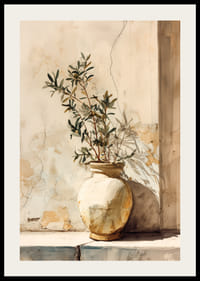 En solbelyst kruka skapar tidlös elegans på väggen-2