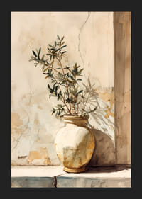 En solbelyst kruka skapar tidlös elegans på väggen-5