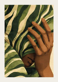 Mysterious face hidden by lush foliage-3