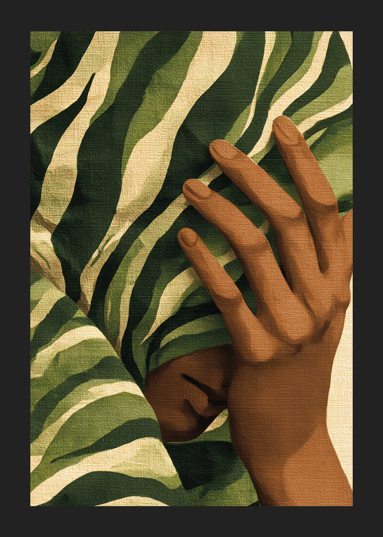 Mysterious face hidden by lush foliage-12