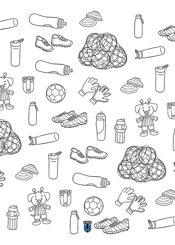 Poster Ritbok Sirius Fotboll No1