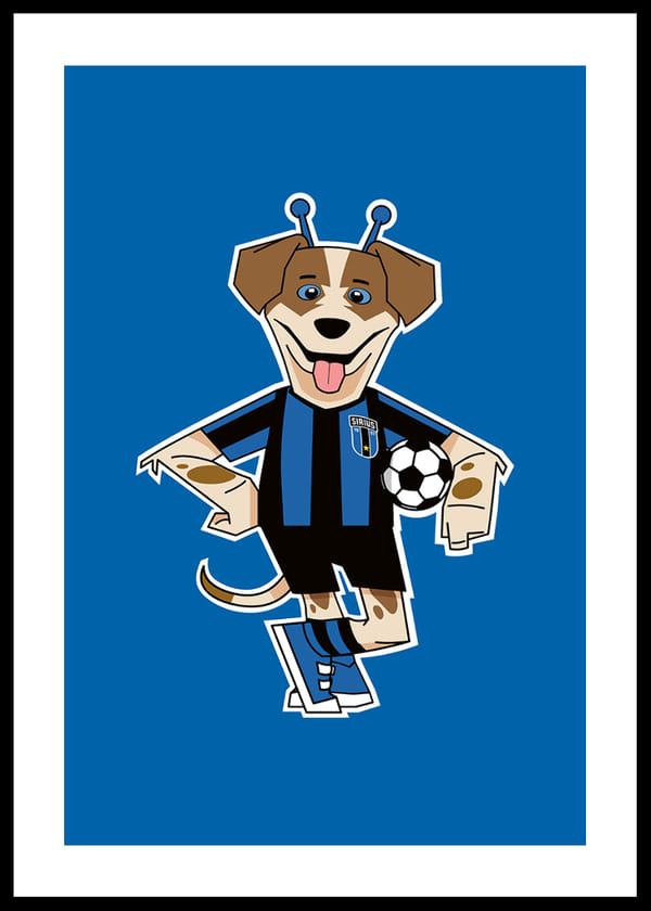 Poster Spurt Illustration Blå