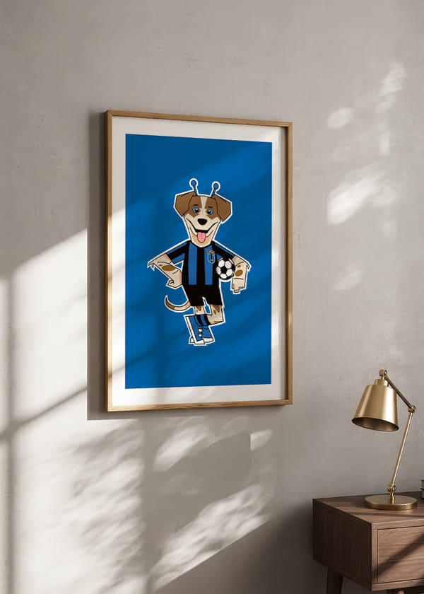 Poster Spurt Illustration Blå crossfade