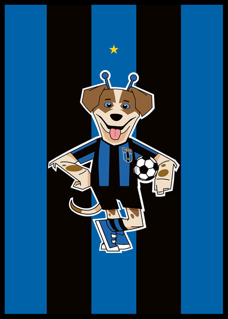 Spurt Illustration Blå/Svart-12