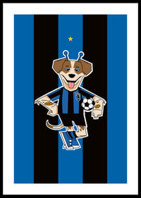 Spurt Illustration Blå/Svart-0