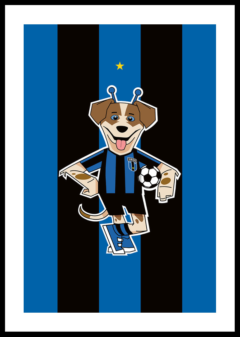 Spurt Illustration Blå/Svart-12