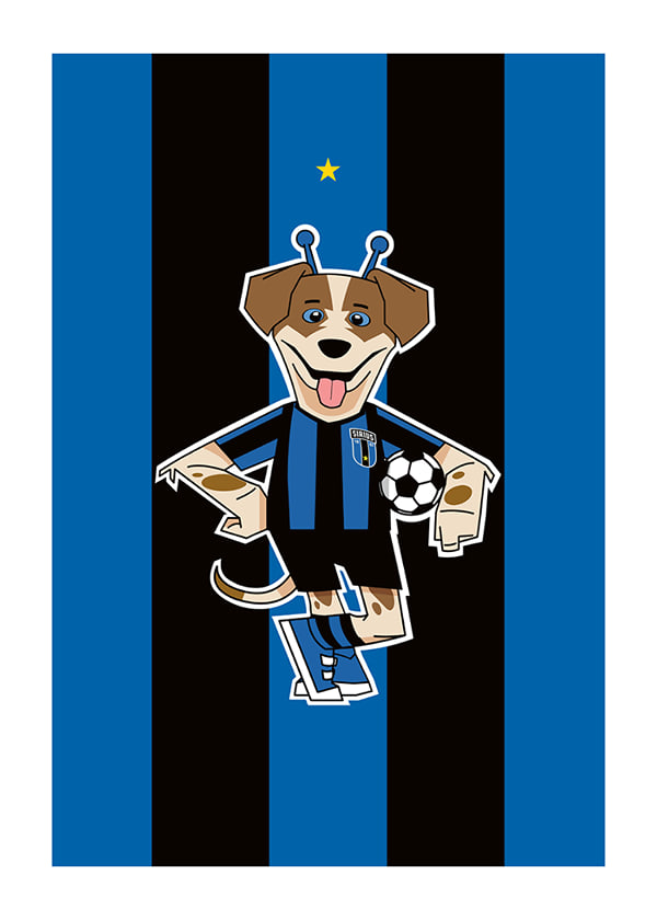 Poster Spurt Illustration Blå/Svart
