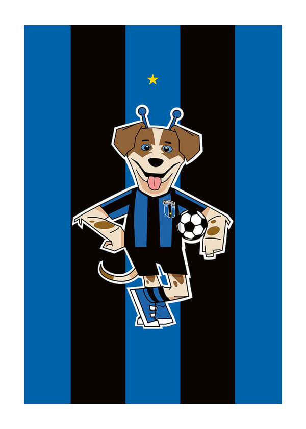 Poster Spurt Illustration Blå/Svart