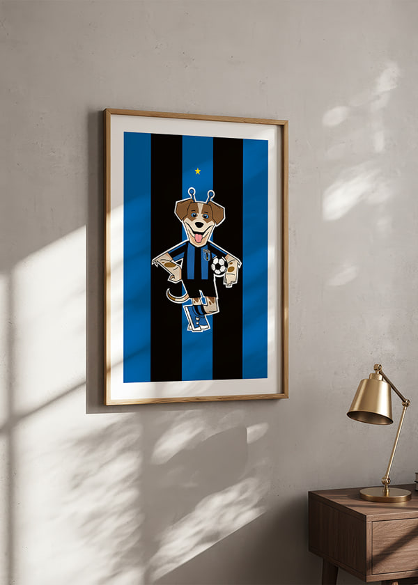 Poster Spurt Illustration Blå/Svart crossfade