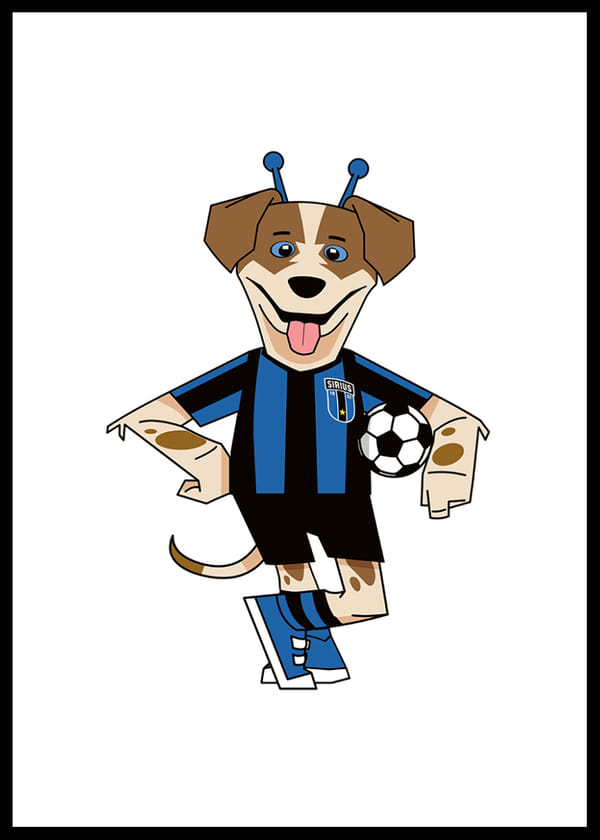 Poster Spurt Illustration Vit