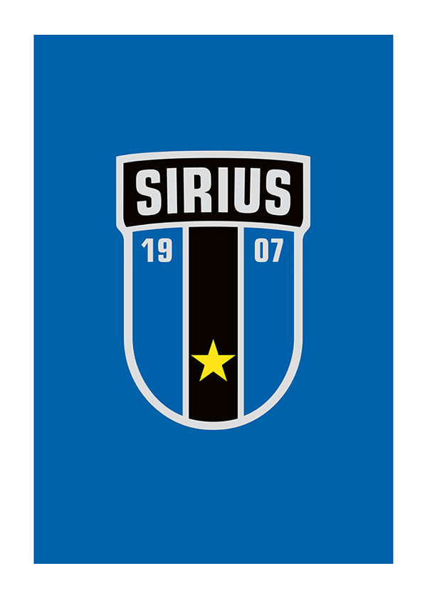 Poster Logo Sirius Fotboll Blå