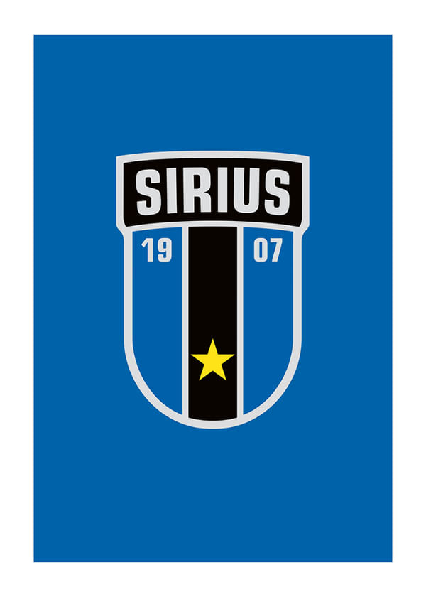 Poster Logo Sirius Fotboll Blå