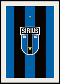 Logo Sirius Fotboll Svart/Blå-2