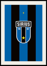 Logo Sirius Fotboll Svart/Blå-2